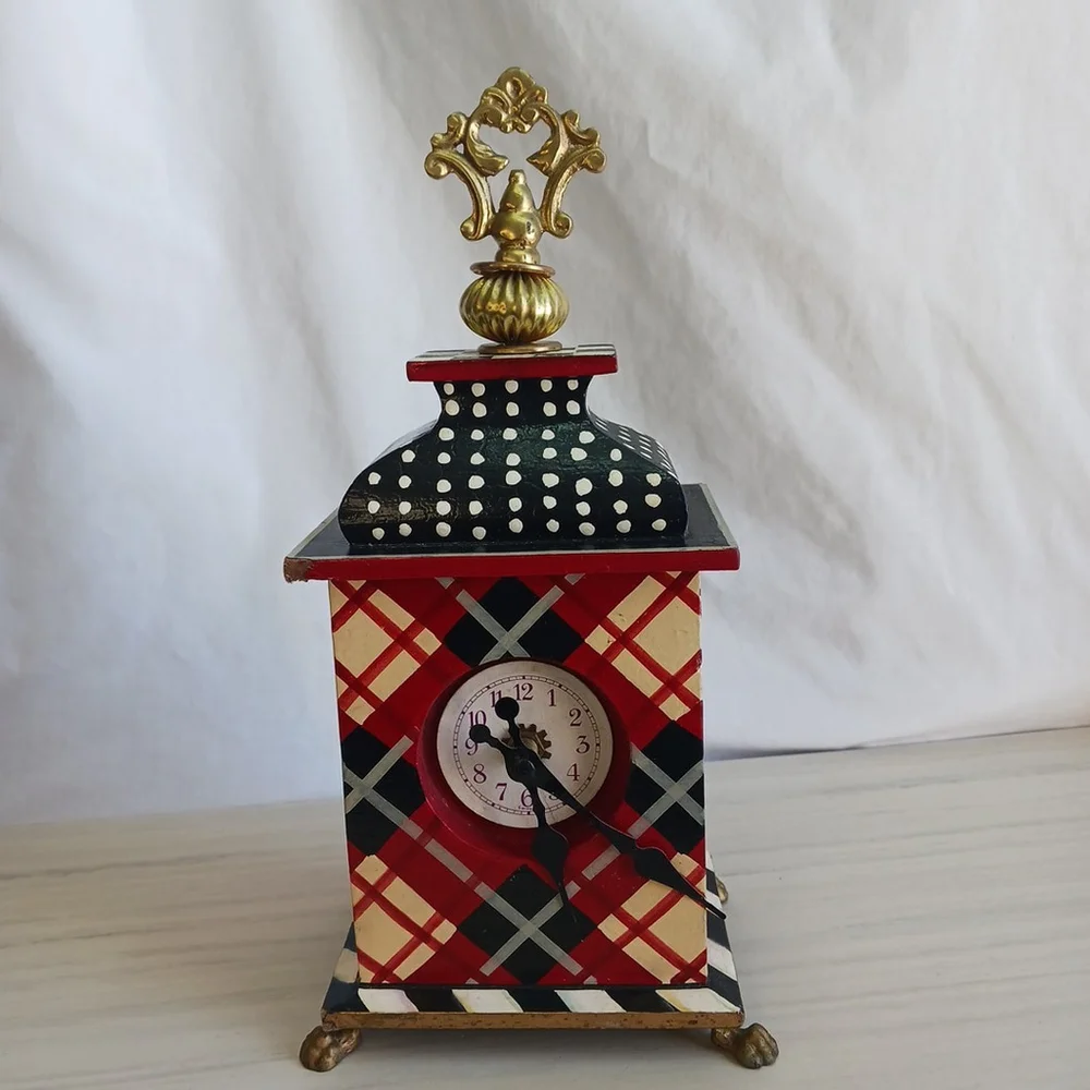 MacKenzie Childs Marylebone Carriage Mantle Clock